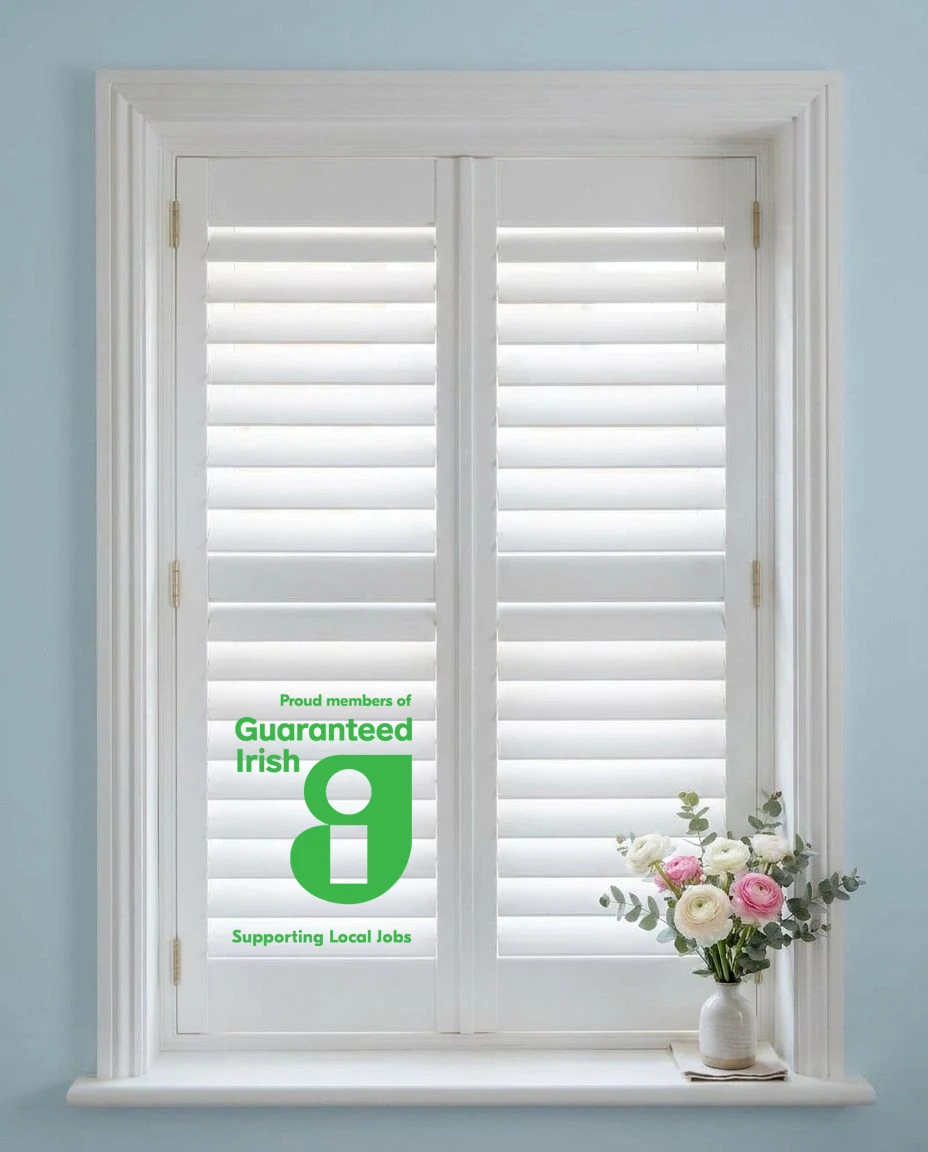Poly Silk Vinyl Shutter Stark White Made in Ireland