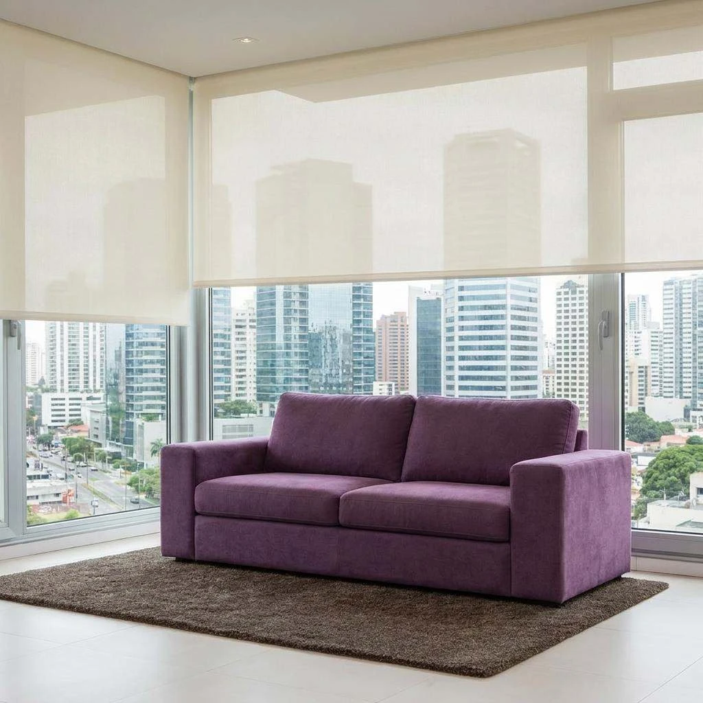 Cream Toka 1% Sunscreen Roller Blind