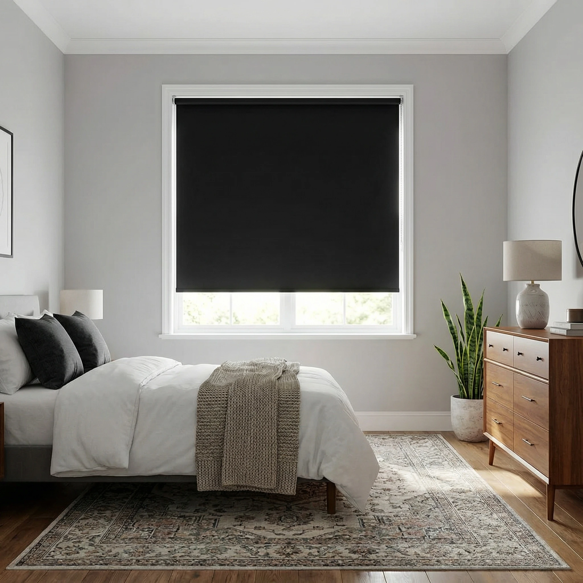 Light Filtering Roller Blind Polaris Black