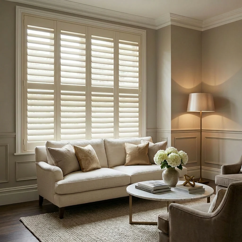 Solid Wood Shutter Swiss Coffee