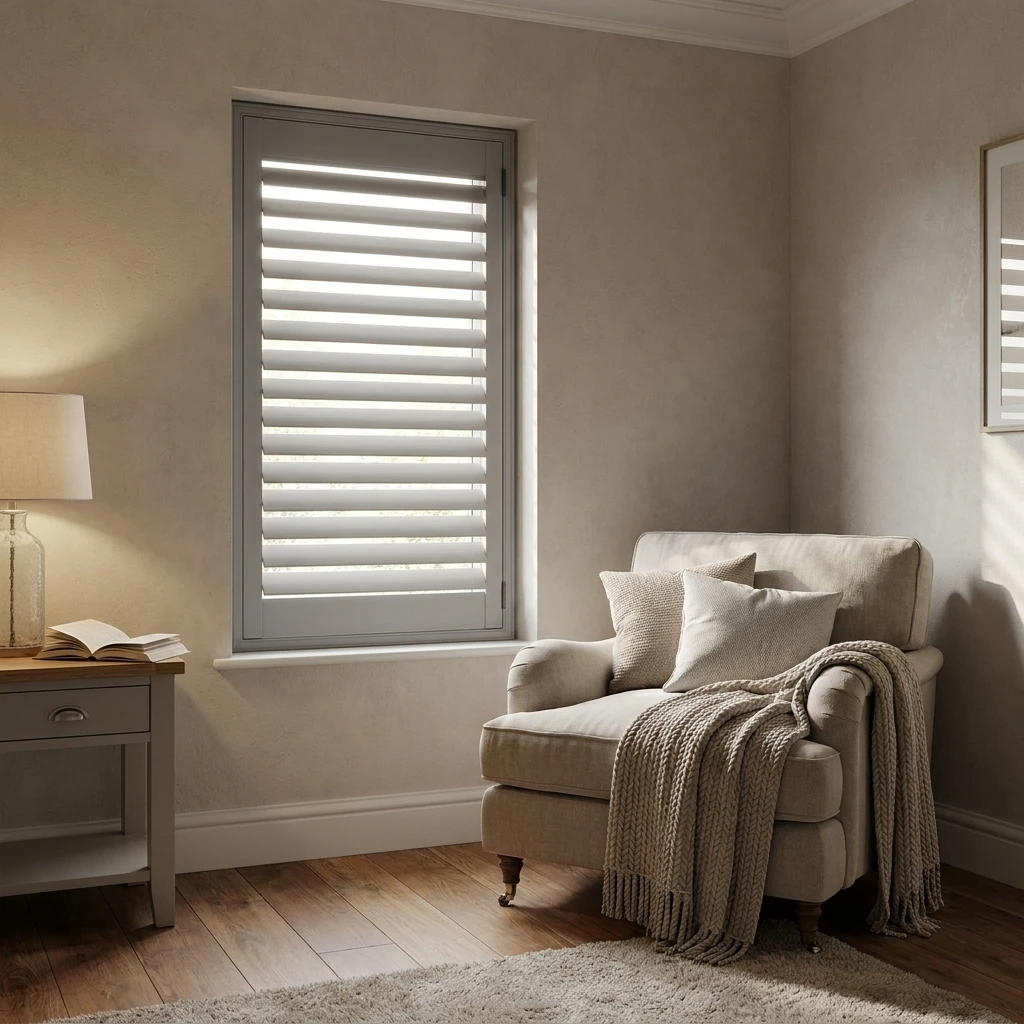 Hybrid MDF Shutter Swiss Coffee